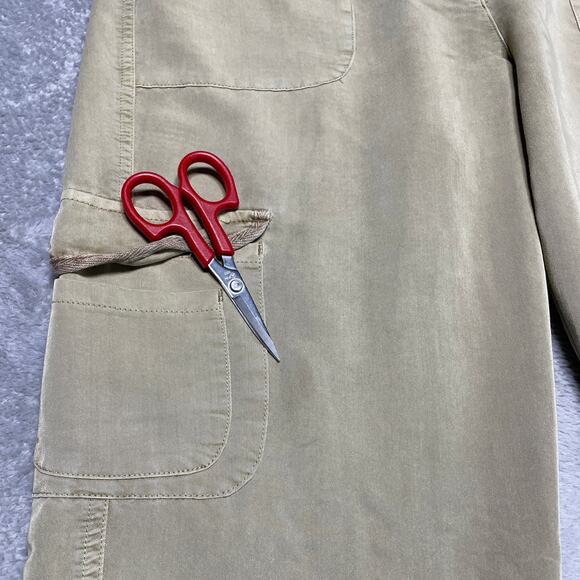 Sandro Pants Womens 10 Tan Cargo Convertible Length Gorpcore Classic Utility - Picture 10 of 15